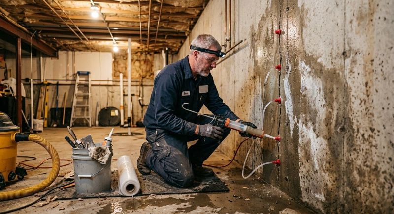 Basement Concrete Sealing in Fredericksburg, VA